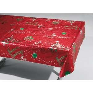 Christmas Metallic Table Covers   Red and Green:  Home 
