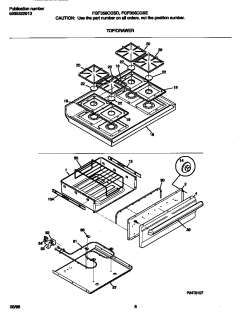 FRIGIDAIRE Frigidaire/gas range   p5995322913 Top/drawer Parts  Model 