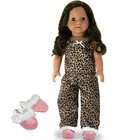 Pc. Doll Clothing Set of Doll Pajamas And Pink Slippers Fits American 