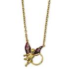Jewelry Adviser Gold tone Purple Enamel/Crystal Angel Eyeglass Holder 