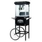   Popcorn Black Lincoln Eight Ounce Antique Popcorn Machine and Cart