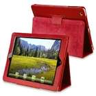 eForCity Leather Case w/ Stand Compatible with Apple iPad 2, Red