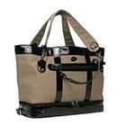 Nest Canvas Diaper Bag Tote in Khaki and Black by Nest