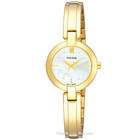  Ladies Gold Tone Watch   Mother of Pearl Dial   Bangle Style Bracelet