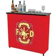   Fire Fighter Metal 2 Shelf Portable Bar w/ Carrying Case 