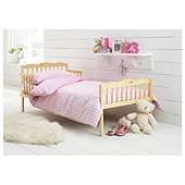 Saplings Junior Bed in a Box, Pink Gingham (Includes bed, mattress 