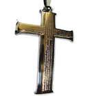 Jazzy Jewels Padre Nuestro Stainless Steel Prayer Two Tone Cross 