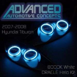 07 08 Hyundai Tiburon Headlight 8K hid HALOs Demon Eyes  