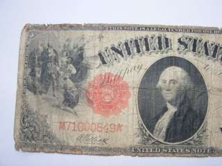 1917 $1 LEGAL TENDER LARGE NOTE RED SEAL  