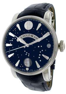 Arnold & Son True Moon Phase Blue Diamond Star Dial Swiss Automatic 