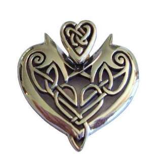 925 Sterling Silver Celtic Heart Pendant Pagan Jewelry  