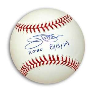   Hand Signed MLB Baseball Inscribed No No 8/13/69 