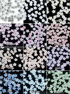 20pcs 3D Ceramic Lily Flower Clear Rhinestones For Nail Art Tips 