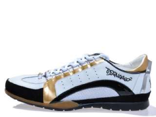 NWT DSQUARED² D2 Mens Stripy Sneaker Shoes Size40 45  