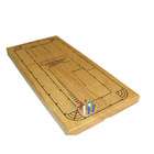 Worldwise Imports 4 Track Oak Cribbage Board with Plastic Pegs