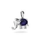 jewels for me oval cut 14k white gold sapphire elephant