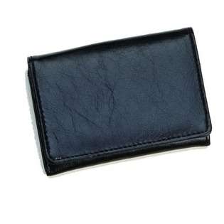   Distressed Leather Credit Card Wallet   Color: Black at 