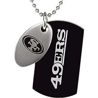 San Francisco 49Ers Double Dog Tag with Chain  NFL Jewelry Pendants 