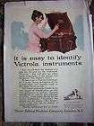   Victor Talking Machine Co Easy to Identify Victrola Phonograph Ad
