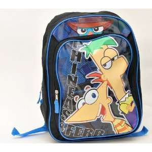  Walt Disney New Character Phineas and Ferb Large Backpack 