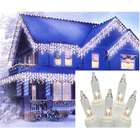 Sienna Set of 100 Clear Mini Icicle Christmas Lights   White Wire