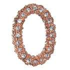 Beadelle Crystal 22x16mm Oval Pave Ring   Rose Gold Plated Pendant 