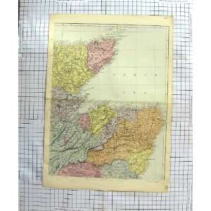  : ANTIQUE MAP 1886 SCOTLAND PENTLAND FIRTH CAITHNESS: Home & Kitchen