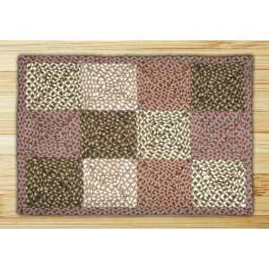  Olive, Burgundy & Gray Quilt Patch Rectangle