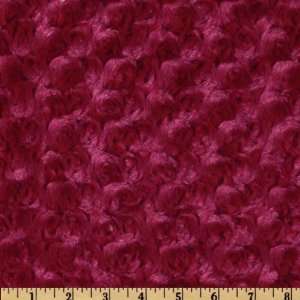  58 Wide Minky Rose Cuddle Wine Fabric By The Yard: Arts 