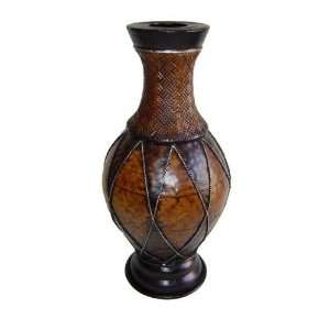  16.5 ht Metal Planter Vase, Jar Rustic Finish Decor: Home 