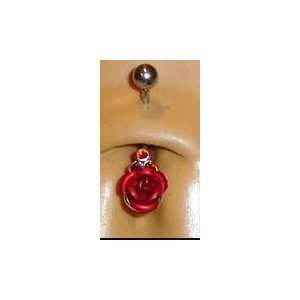  Body Accentz™ Belly Button Ring Navel Flower rose Body Jewelry 