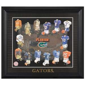  Florida Gators College Uniform Evolution Framed Print 