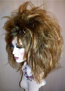 Drag Queen Wig Big Teased Out Tina Brown Lighter Tips  