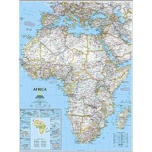  Africa Classic Wall Map Enlarged & Laminated Office 