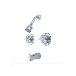   Twin Handles Pressure Balanced Tub and Shower Faucet 8 inch Center