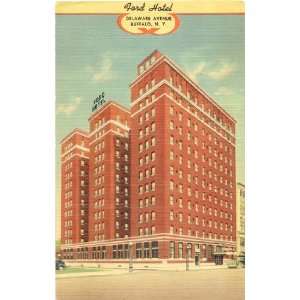   Vintage Postcard Ford Hotel on Delaware Avenue   Buffalo New York