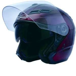 Gmax GM67S Open Face Helmet Wine Red:  Sports & Outdoors