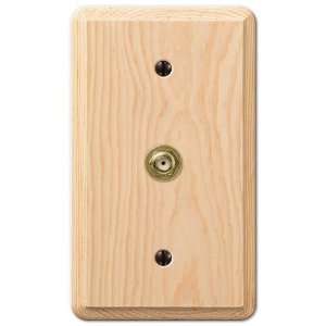   Contemporary Unfinished Pine   1 Cable TV Wallplate: Home Improvement