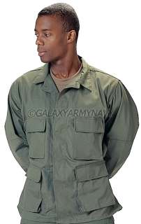 Olive Drab BDU Military Tactical Army Uniform Shirt  