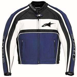 Alpinestars Womens 4W Dyno Leather Jacket   42/Blue/Black 