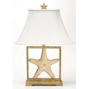   of 2 Nautical Framed Starfish Decorative Table Lamps