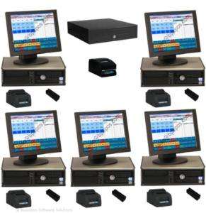 NEW 5 Stn Delivery Touchscreen POS System & Software  