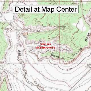   Topographic Quadrangle Map   San Luis, New Mexico (Folded/Waterproof