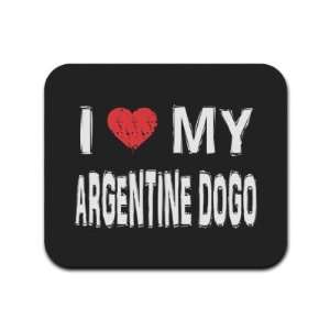  I Love My Argentine Dogo Mousepad Mouse Pad: Computers 