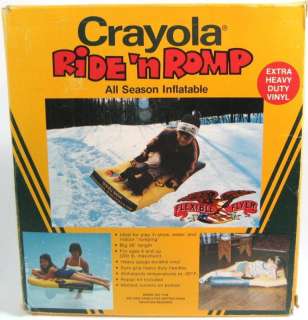 Vintage CRAYOLA Inflatable Raft Swim or Sled SUPER RARE  
