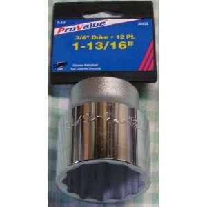  Pro Value 3/4 Drive 12 Point 1 13/16 Socket: Home 