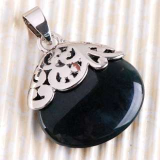 25x23mm Black Agate Gemstone Bead For Necklace Pendant  