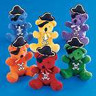  PLUSH PIRATE BEARS!!/Birthday Party Favor/Hat/Skull/Decoration/Prize