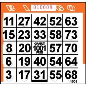  Orange Pushout Bingo Cards (500 ct) (500 per package 