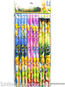   Tinkerbell Blue Pink Yellow Wood Pencils Party Favors Supplies   New